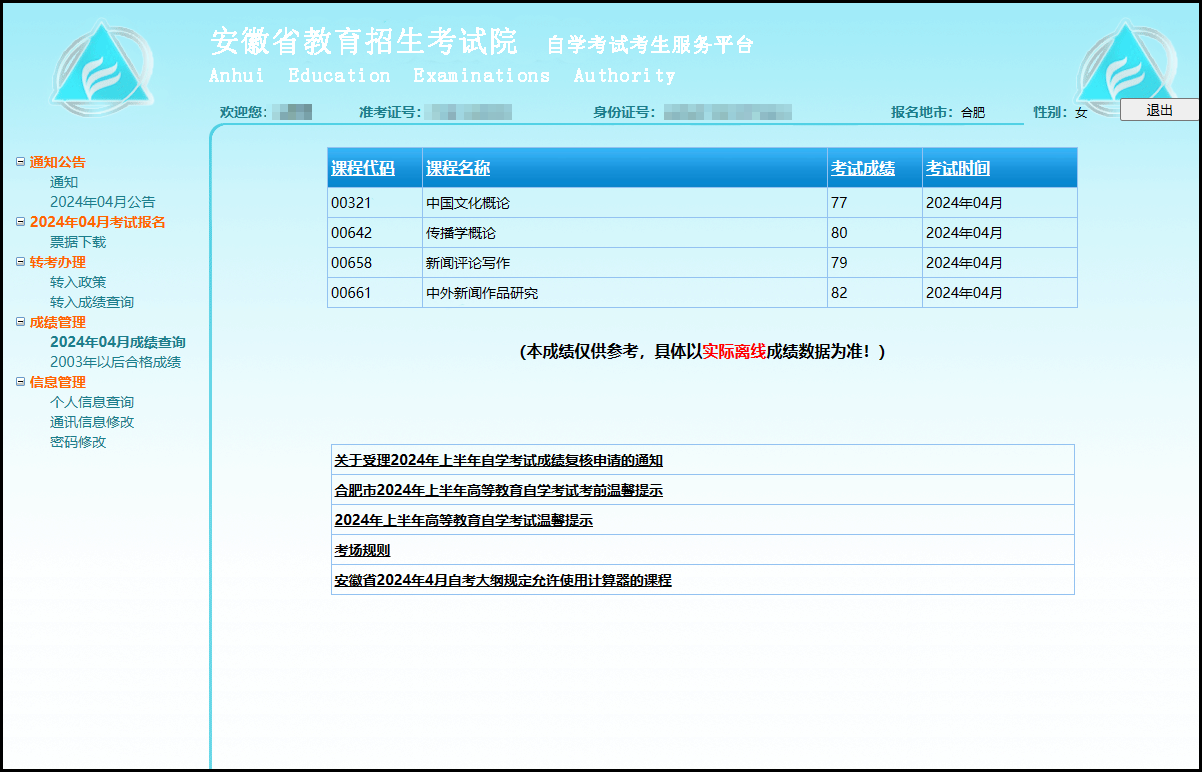 安徽自学考试网成绩安徽自学考试网成绩，查询、分析与展望